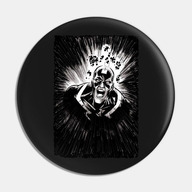 Black Bolt Scream Pin by Jomeeo