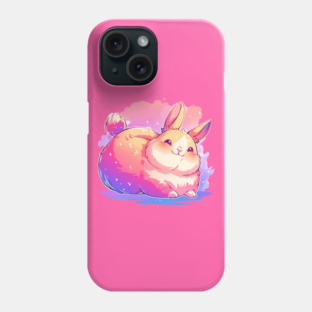 Happy chubby bunny with vivid colors Phone Case by etherElric