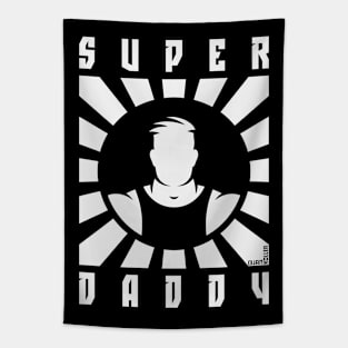 Super Daddy (Dad / Papa / Rays / White) Tapestry