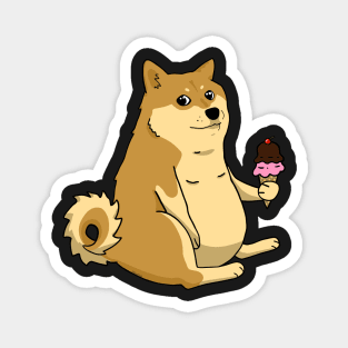 chubby shiba inu doge Magnet