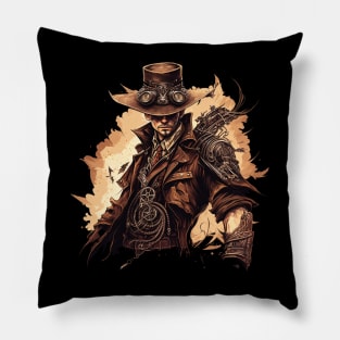 steampunk mage Pillow