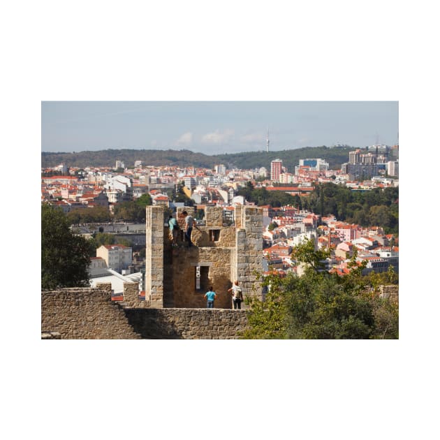 Tower of the Castelo Sao Jorge, Lisbon, Portugal by Kruegerfoto