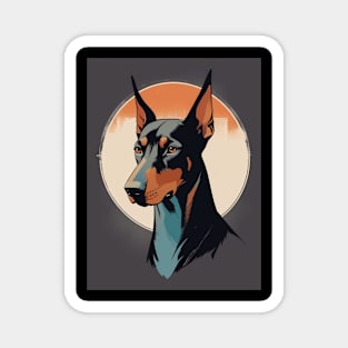 Doberman Dog 4 - Japanese Retro Art Magnet