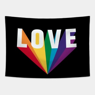 Rainbow Love Tapestry