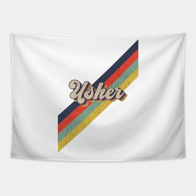 retro vintage color Usher Tapestry by HarryMarket