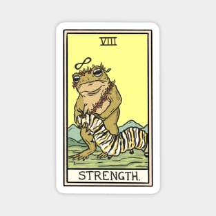 Strength Toad Tarot Card Magnet