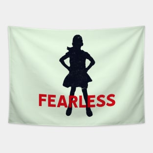 Fearless Girl Silhouette Tapestry