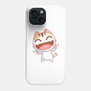 Cute cat is laughing Phone Case