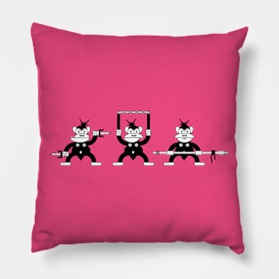 Three Bad Monkeys Pillow