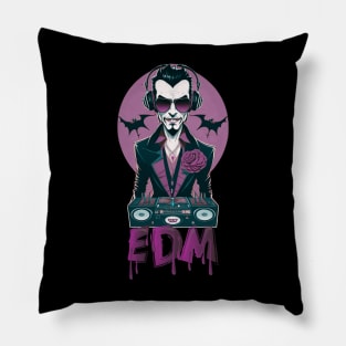 Vampiric EDM DJ! (Pink/Black) Pillow