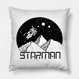 Astronaut Starman Mountains Pillow