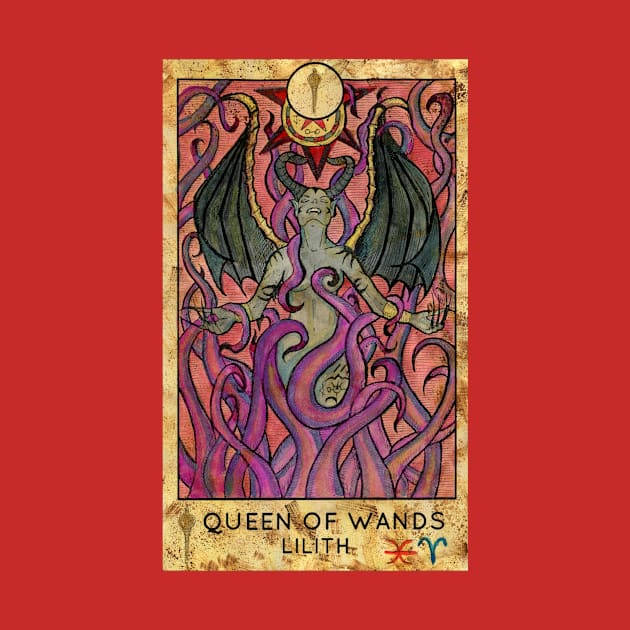Queen Of Wands. Minor Arcana Tarot Card. by Mystic Arts