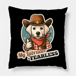 Cowboy Labrador Retriever Pillow