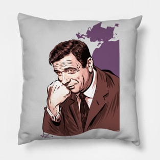 Yves Montand - An illustration by Paul Cemmick Pillow