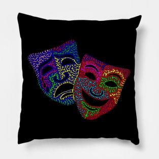 comedy & Tragedy Masks Pillow