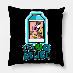 Moo Deuce Tennis Cute Cow Animal Lover Pillow