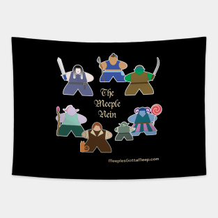 The Meeple Nein circle Tapestry