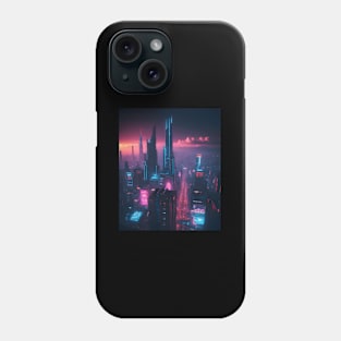 Cyberpunk City Aesthetic Futuristic Phone Case