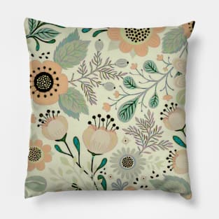 Autumn Vintage Illustration Pillow