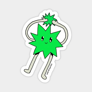 Silly Little Guy | Green Sticker Version Magnet