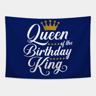 Queen Of The Birthday King Gold Crown Tapestry