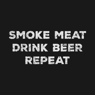 Mens Meat Smoking , BBQ Grilling, BBQ Smoker T-Shirt