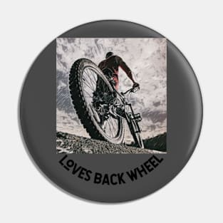 LOVES Back Wheel (biker on foot) Pin