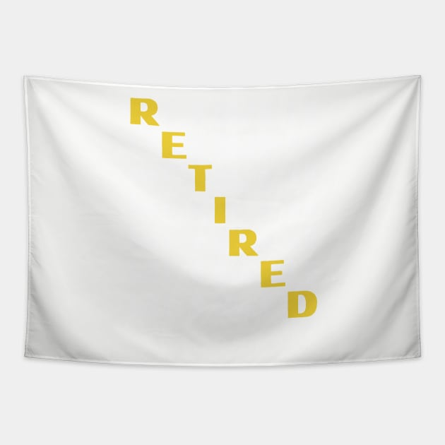 Retired Since 2022- Golden Years Tapestry by blueduckstuff