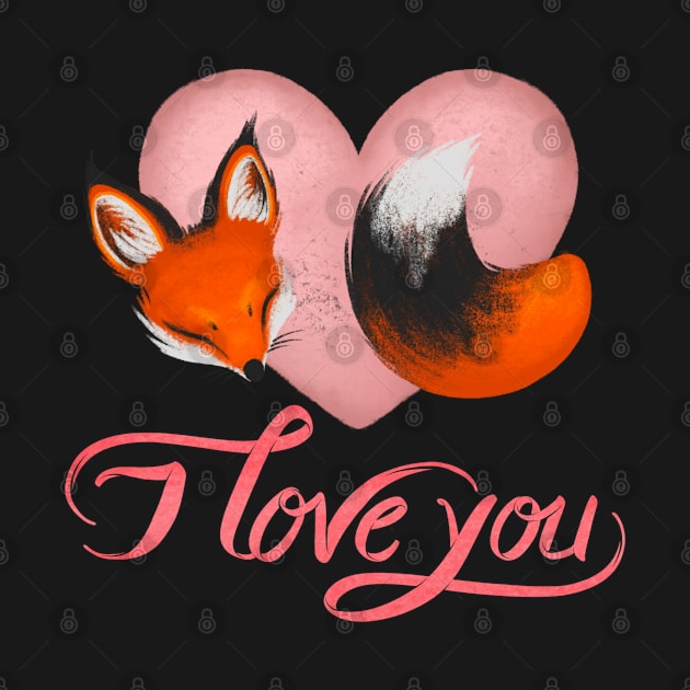 I love you - Valentine's Day or Anniversary or Any Day to Share Some Love Fox by SamInJapan