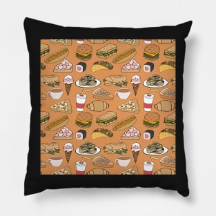 Fast Foods Patterns Pillow