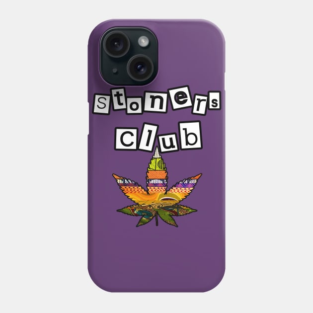 Stoners Club Purple Marijuana Leaf Phone Case by artbyomega