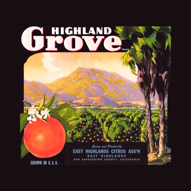 Highland Grove Brand Label by WAITE-SMITH VINTAGE ART