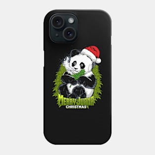 panda cannabis christmas Phone Case