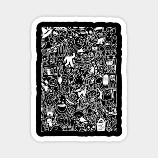 Halloween Doodle (white) Magnet