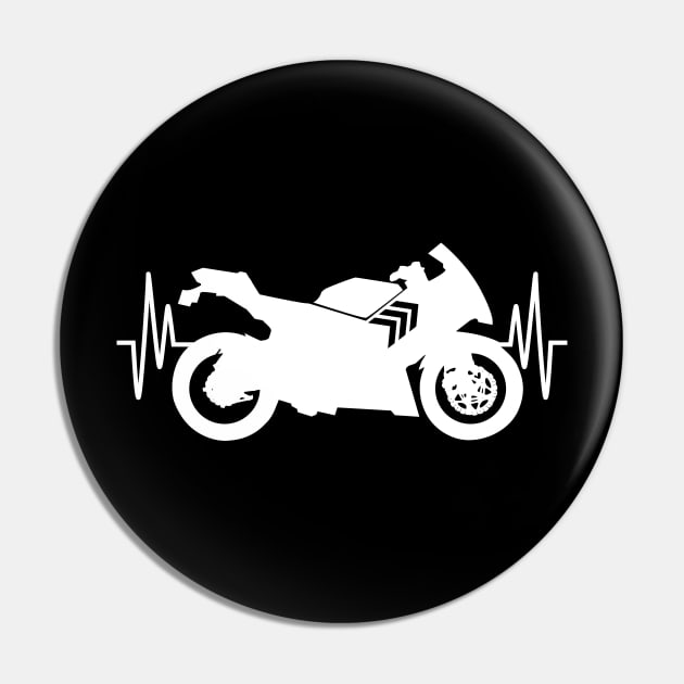 Grandpa Motorcycle Heartbeat T-Shirt Pin by avshirtnation