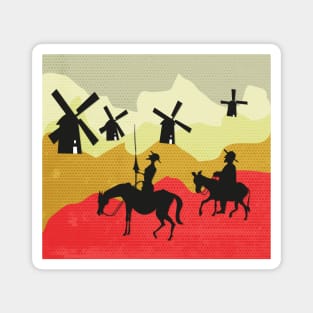 Tilting at windmills, Don Quixote Magnet