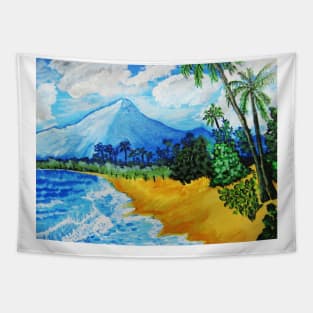 beautiful lakeside scenery Tapestry