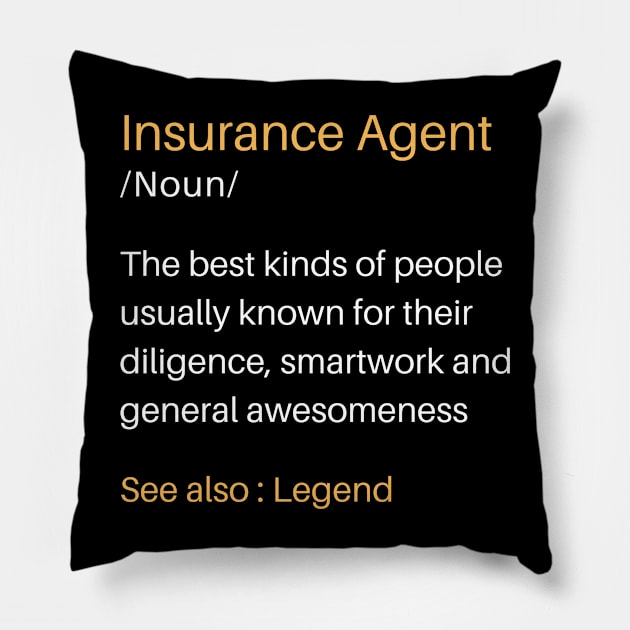 Best Insurance agent Pillow by UniqueStyle