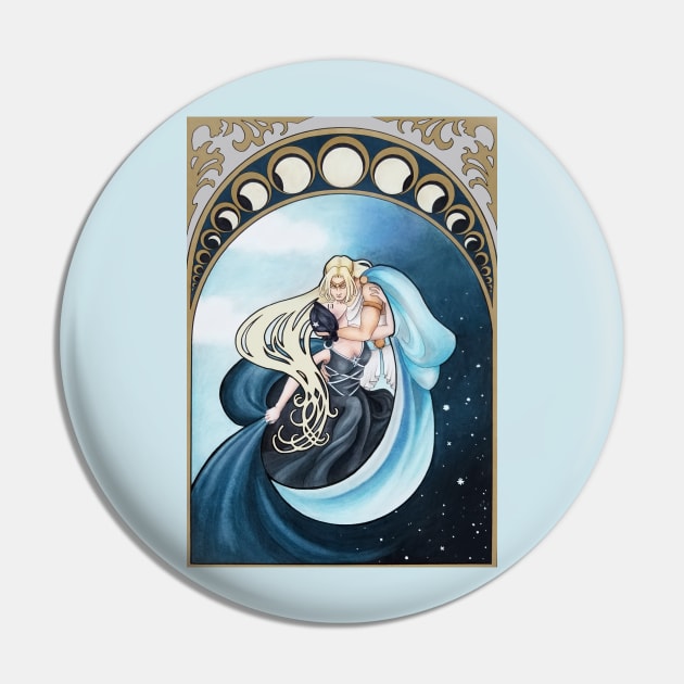 Eclipse - Art Nouveau day/night mythological romance Pin by Antares Versatile Arts