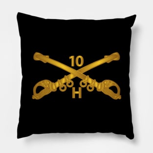 H Troop - 10th Cavalry Branch wo Txt Pillow