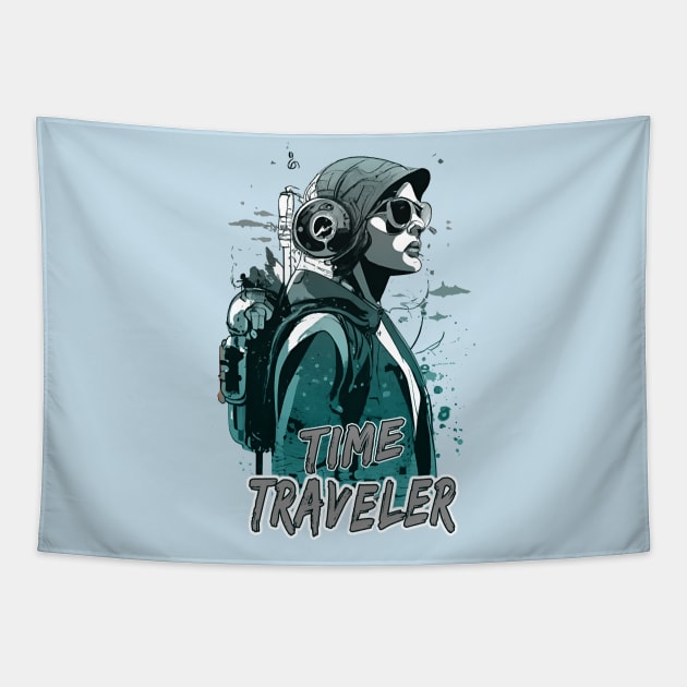 Time Traveler Tapestry by MusicianCatsClub