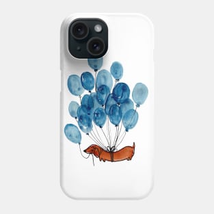 Dachshund and balloons Phone Case