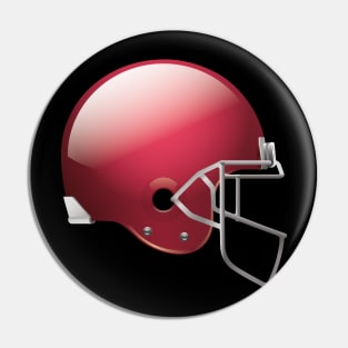 Original Football Helmet In Red Color Pin