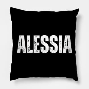 Alessia Name Gift Birthday Holiday Anniversary Pillow