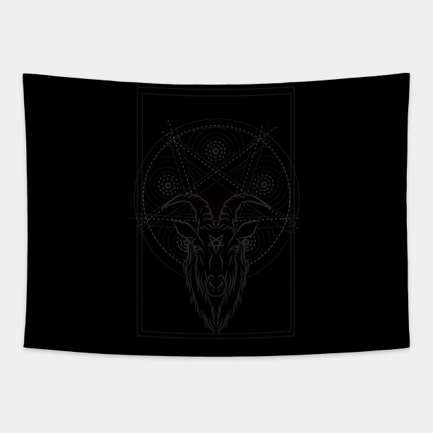 Framed baphomet Tapestry by wet_chicken_lip