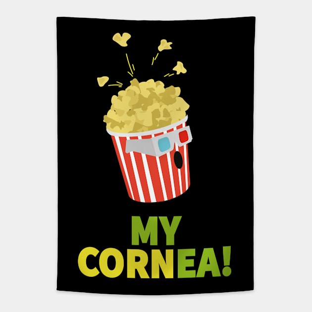 My Cornea | Popcorn | 3d Glasses Tapestry by Fluffy-Vectors