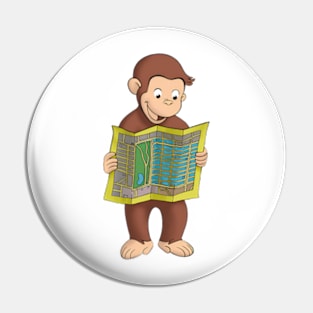 Curious George Look At The Map Pin