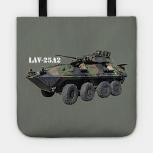 LAV-25A2 Wheeled Armored Vehicle-white text Tote