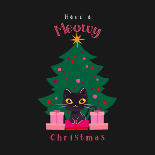 Christmas Design Cute Cat T-Shirt