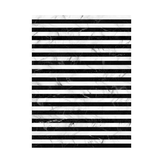 Marble Stripes Pattern - Black and White by ZoltanRatko